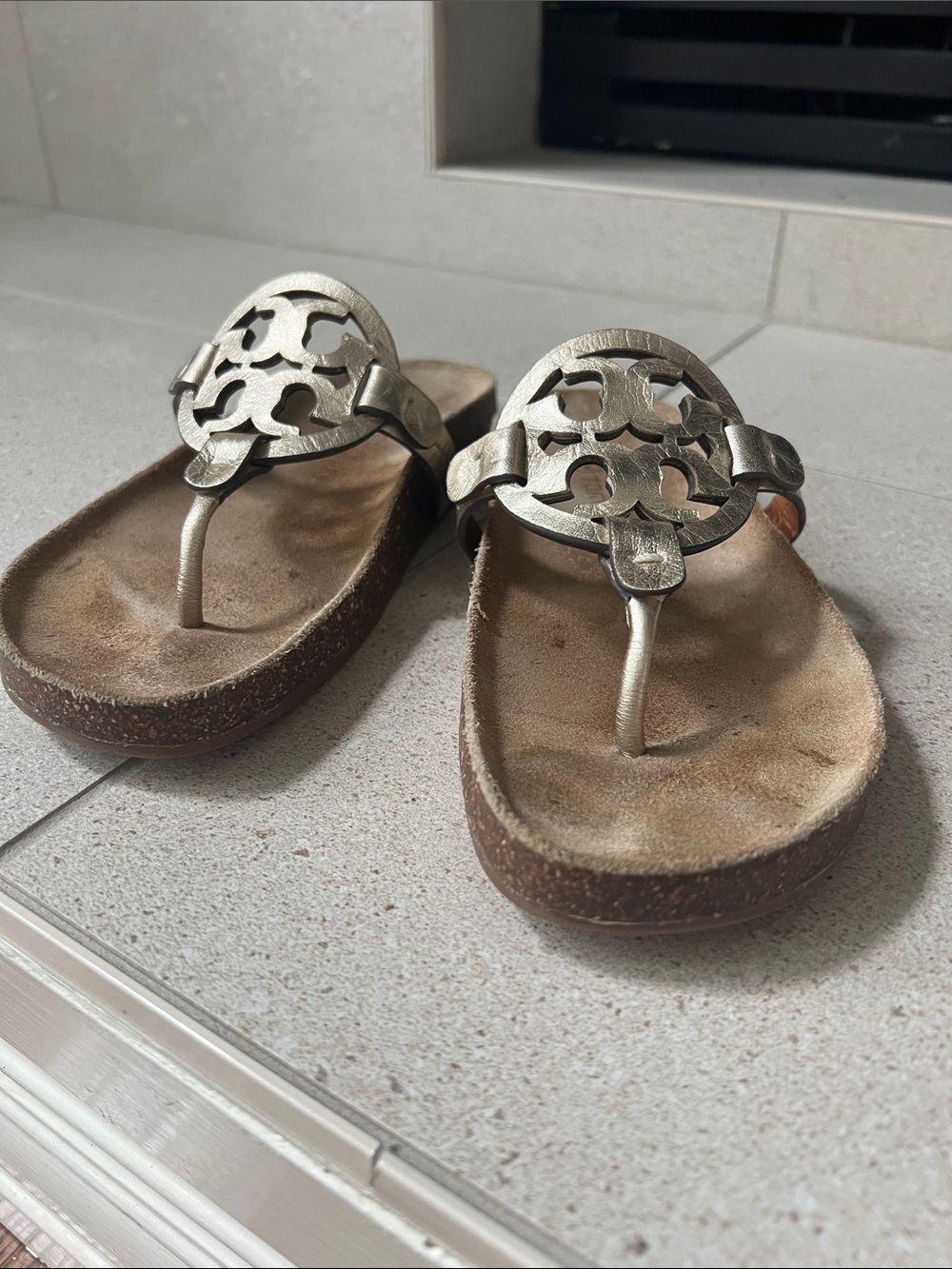 Tory Burch Miller sandals in gold - Picture 9 of 9